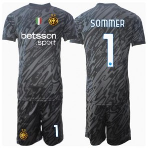 Inter Milan Yann Sommer #1 Målvakt Tredje Kläder Barn 2024-25 Kortärmad (+ Korta byxor)